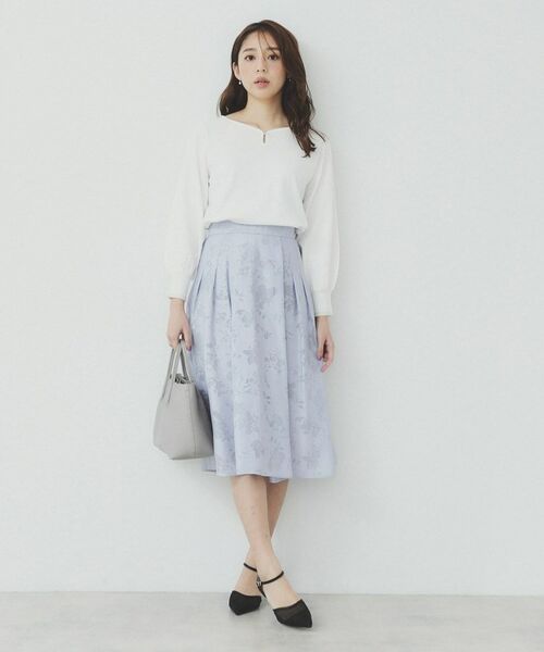 index / インデックス スカート | フラワータックフレアスカート【洗濯機洗い可】 | 詳細10