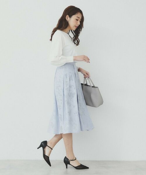 index / インデックス スカート | フラワータックフレアスカート【洗濯機洗い可】 | 詳細11