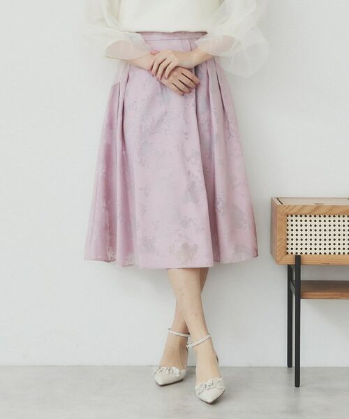 index / インデックス スカート | フラワータックフレアスカート【洗濯機洗い可】 | 詳細5