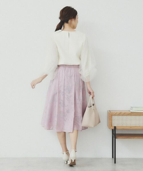 index / インデックス スカート | フラワータックフレアスカート【洗濯機洗い可】 | 詳細7