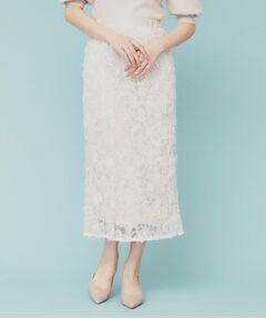 index / インデックス ロング・マキシ丈スカート | 3Dレースタイトスカート【洗濯機洗い可】