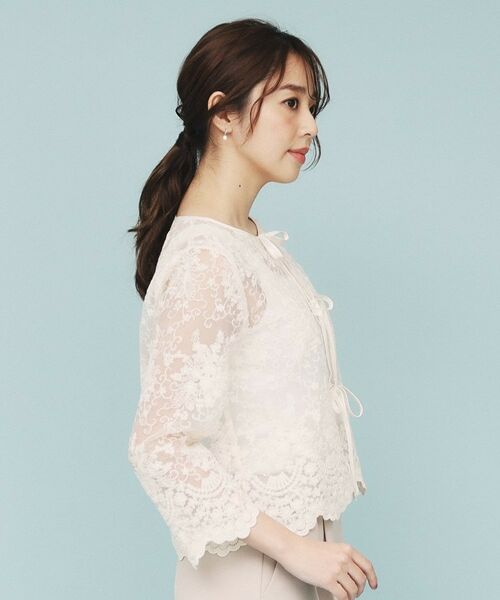 index / インデックス シャツ・ブラウス | 刺繍リボンシアーブラウス【洗濯機洗い可】 | 詳細10