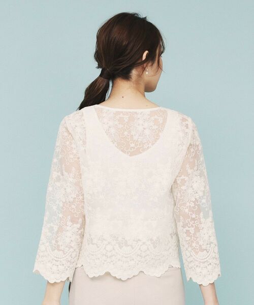 index / インデックス シャツ・ブラウス | 刺繍リボンシアーブラウス【洗濯機洗い可】 | 詳細11