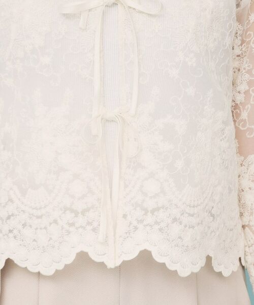 index / インデックス シャツ・ブラウス | 刺繍リボンシアーブラウス【洗濯機洗い可】 | 詳細14