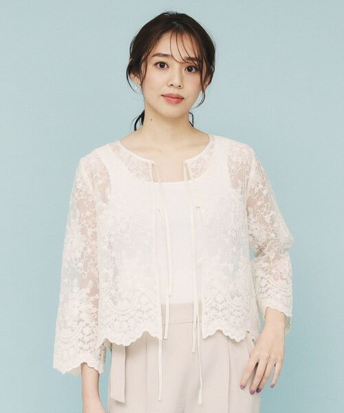 index / インデックス シャツ・ブラウス | 刺繍リボンシアーブラウス【洗濯機洗い可】 | 詳細15