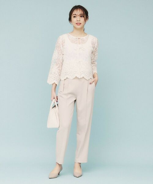 index / インデックス シャツ・ブラウス | 刺繍リボンシアーブラウス【洗濯機洗い可】 | 詳細2