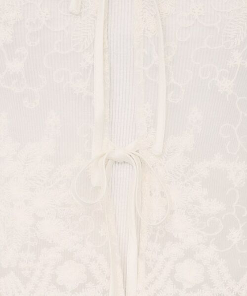index / インデックス シャツ・ブラウス | 刺繍リボンシアーブラウス【洗濯機洗い可】 | 詳細4