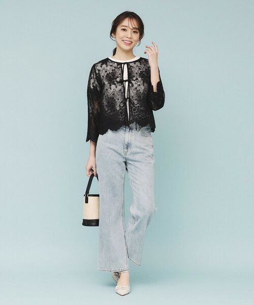 index / インデックス シャツ・ブラウス | 刺繍リボンシアーブラウス【洗濯機洗い可】 | 詳細6