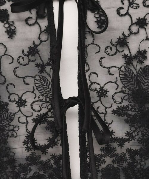 index / インデックス シャツ・ブラウス | 刺繍リボンシアーブラウス【洗濯機洗い可】 | 詳細8