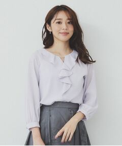 index / インデックス シャツ・ブラウス | フリルバーデザインブラウス【洗濯機洗い可/イージーアイロン/防シワ】