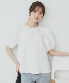 index / インデックス シャツ・ブラウス | フラワージャカードパフフレアブラウス【洗濯機洗い可/防シワ】