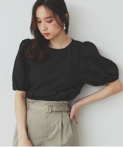 index / インデックス シャツ・ブラウス | フラワージャカードパフフレアブラウス【洗濯機洗い可/防シワ】