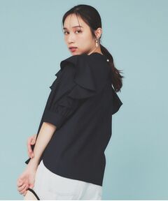 index / インデックス シャツ・ブラウス | ハイネックフリルブラウス【洗濯機洗い可/イージーアイロン】