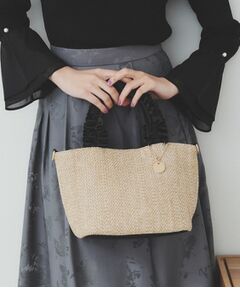 index / インデックス トートバッグ | 【2WAY】雑材フリル持ち手バッグ