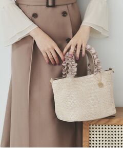 index / インデックス トートバッグ | 【2WAY】雑材フリル持ち手バッグ