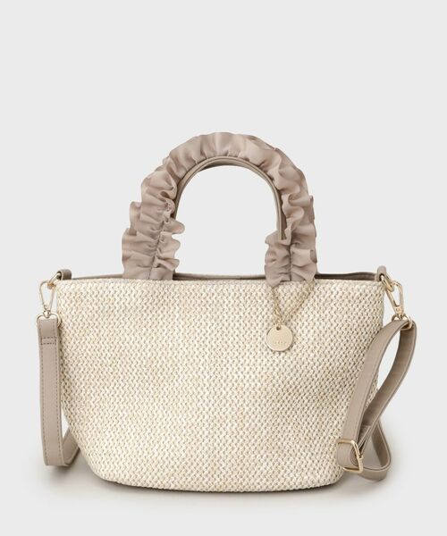 index / インデックス トートバッグ | 【2WAY】雑材フリル持ち手バッグ | 詳細10