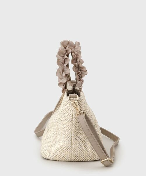 index / インデックス トートバッグ | 【2WAY】雑材フリル持ち手バッグ | 詳細11