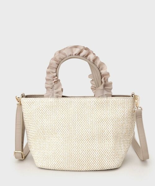 index / インデックス トートバッグ | 【2WAY】雑材フリル持ち手バッグ | 詳細12