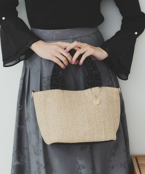 index / インデックス トートバッグ | 【2WAY】雑材フリル持ち手バッグ | 詳細2