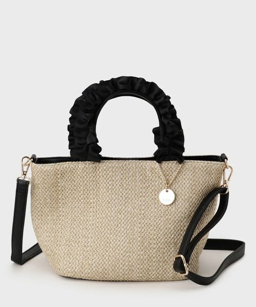 index / インデックス トートバッグ | 【2WAY】雑材フリル持ち手バッグ | 詳細8