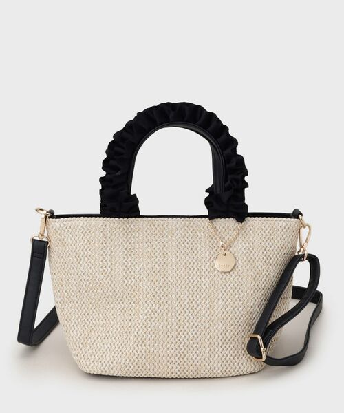 index / インデックス トートバッグ | 【2WAY】雑材フリル持ち手バッグ | 詳細9