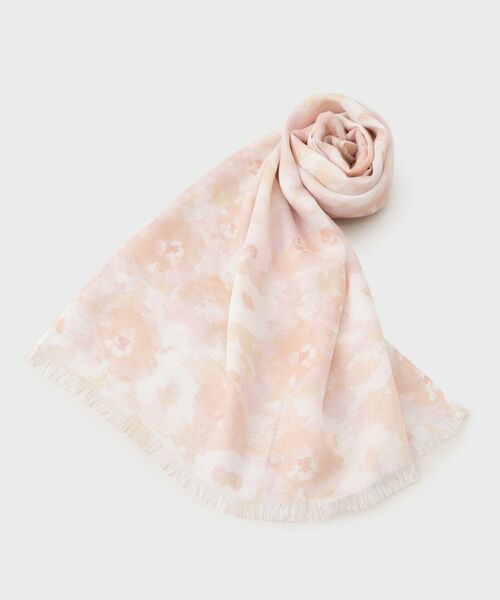 index / インデックス マフラー・ショール・スヌード・ストール | ぼかしフラワー柄ストール | 詳細1