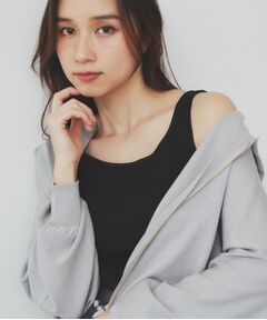 index / インデックス キャミソール・チューブトップ | 前後2WAY サテンパイピングリブタンクトップ【洗濯機洗い可】