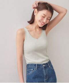 index / インデックス キャミソール・チューブトップ | 前後2WAY サテンパイピングリブタンクトップ【洗濯機洗い可】