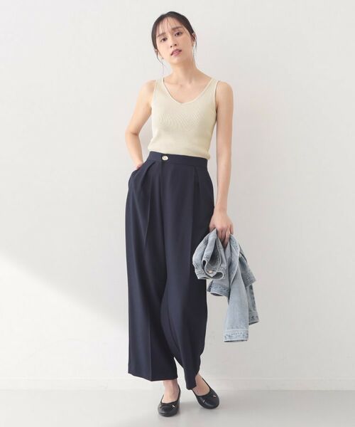 index / インデックス キャミソール・チューブトップ | 前後2WAY サテンパイピングリブタンクトップ【洗濯機洗い可】 | 詳細29