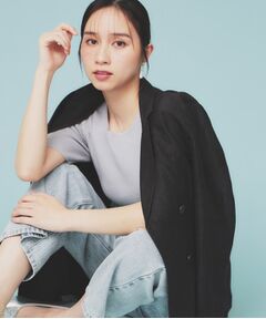 index / インデックス テーラードジャケット | 麻調シアーダブルブレストテーラードジャケット【洗濯機洗い可】