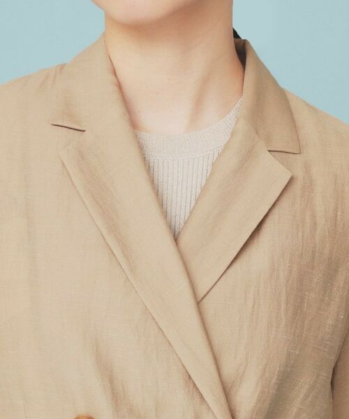 index / インデックス テーラードジャケット | 麻調シアーダブルブレストテーラードジャケット【洗濯機洗い可】 | 詳細24