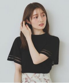 index / インデックス ニット・セーター | フレアスリーブニット/オーガニックコットン混【UV/洗濯機洗い可】