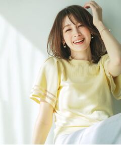 index / インデックス ニット・セーター | フレアスリーブニット/オーガニックコットン混【UV/洗濯機洗い可】