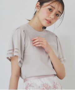 index / インデックス ニット・セーター | フレアスリーブニット/オーガニックコットン混【UV/洗濯機洗い可】