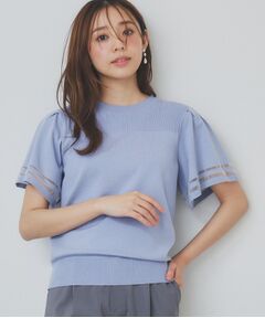 index / インデックス ニット・セーター | フレアスリーブニット/オーガニックコットン混【UV/洗濯機洗い可】