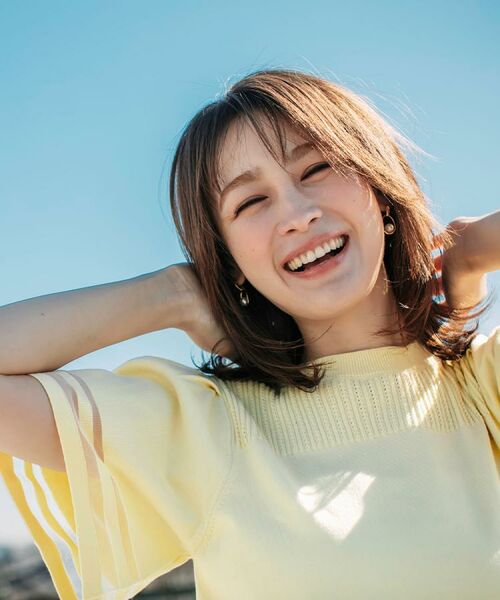 index / インデックス ニット・セーター | フレアスリーブニット/オーガニックコットン混【UV/洗濯機洗い可】 | 詳細1