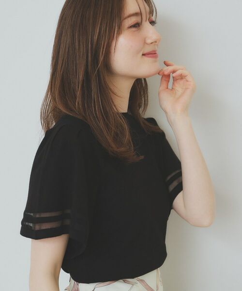 index / インデックス ニット・セーター | フレアスリーブニット/オーガニックコットン混【UV/洗濯機洗い可】 | 詳細3