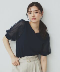 index / インデックス ニット・セーター | チュールレーススリーブニット【洗濯機洗い可】