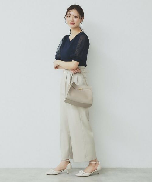 index / インデックス ニット・セーター | チュールレーススリーブニット【洗濯機洗い可】 | 詳細21