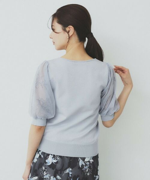 index / インデックス ニット・セーター | チュールレーススリーブニット【洗濯機洗い可】 | 詳細25