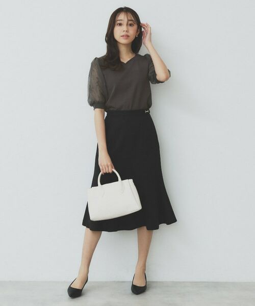 index / インデックス ニット・セーター | チュールレーススリーブニット【洗濯機洗い可】 | 詳細4