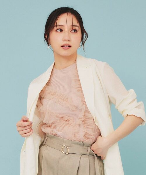 index / インデックス ニット・セーター | ランダムチュールフリルノースリブニット【洗濯機洗い可】 | 詳細12