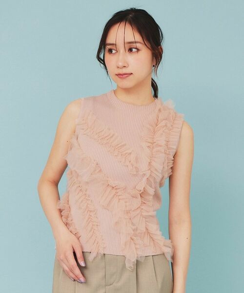 index / インデックス ニット・セーター | ランダムチュールフリルノースリブニット【洗濯機洗い可】 | 詳細16