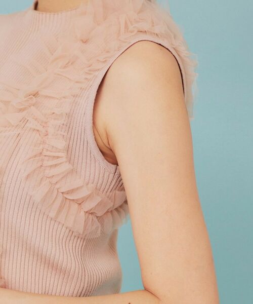 index / インデックス ニット・セーター | ランダムチュールフリルノースリブニット【洗濯機洗い可】 | 詳細20