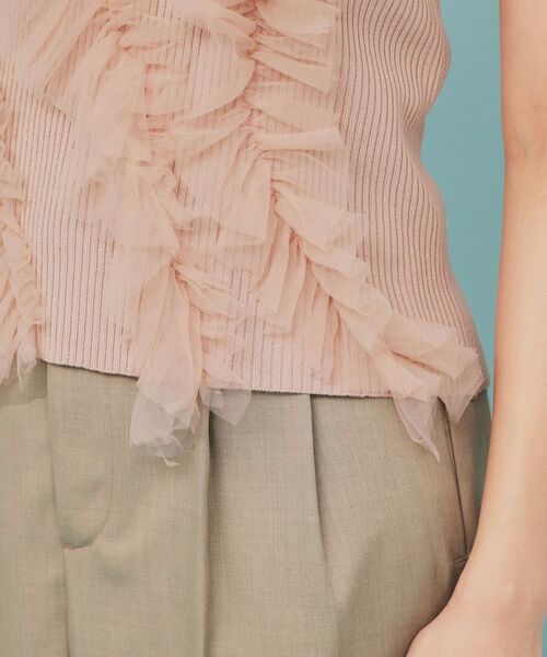 index / インデックス ニット・セーター | ランダムチュールフリルノースリブニット【洗濯機洗い可】 | 詳細21
