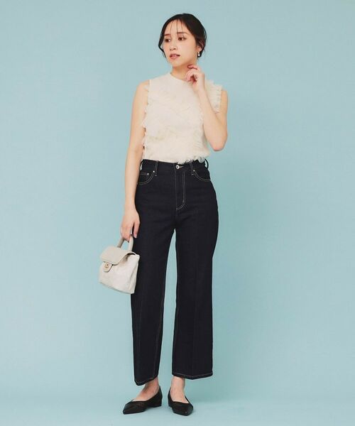 index / インデックス ニット・セーター | ランダムチュールフリルノースリブニット【洗濯機洗い可】 | 詳細4