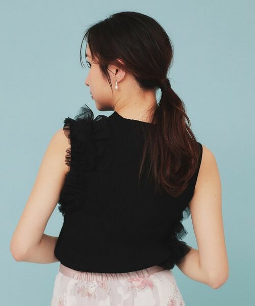 index / インデックス ニット・セーター | ランダムチュールフリルノースリブニット【洗濯機洗い可】 | 詳細8