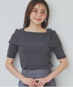 index / インデックス ニット・セーター | アシメリボンオフショルニット【洗濯機洗い可】