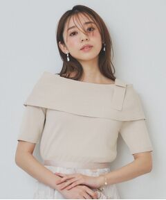 index / インデックス ニット・セーター | アシメリボンオフショルニット【洗濯機洗い可】