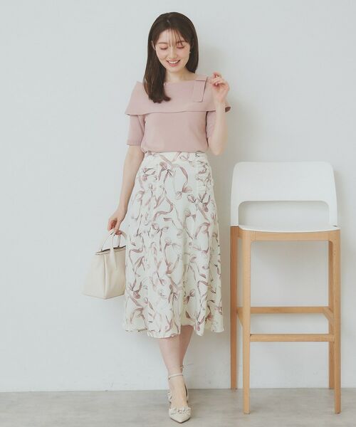 index / インデックス ニット・セーター | アシメリボンオフショルニット【洗濯機洗い可】 | 詳細10